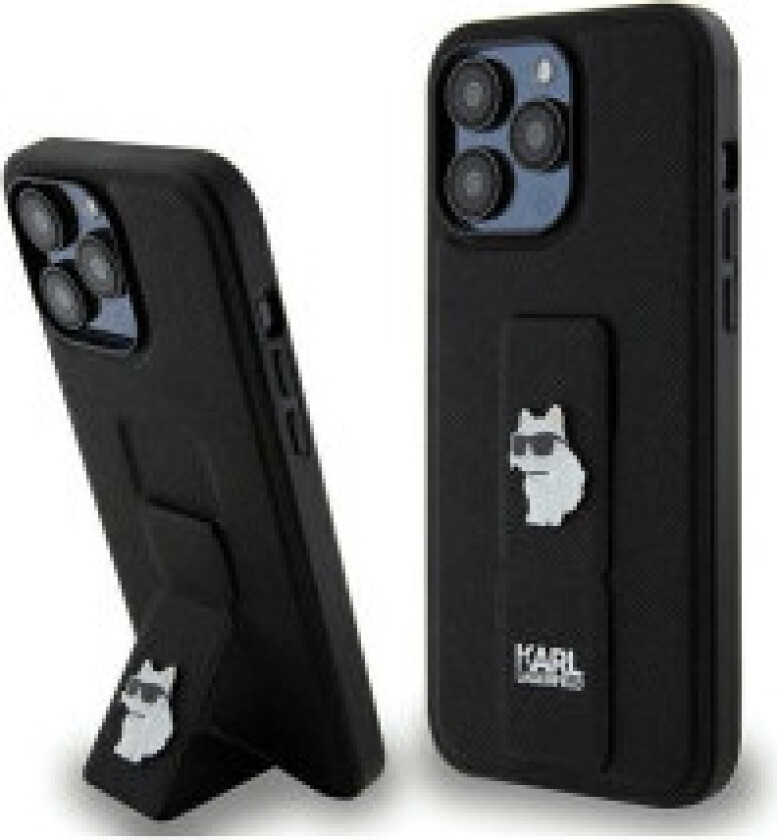 Karl Lagerfeld Gripstand Saffiano Choupette Pins - iPhone 13 Pro Max-deksel