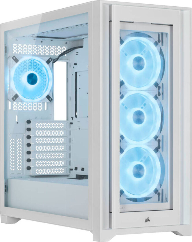 iCUE 5000X RGB QL Edition - White - Kabinett - Miditower - Hvit