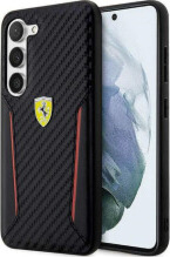 Ferrari Carbon Contrast Edges - Deksel til Samsung Galaxy S23+