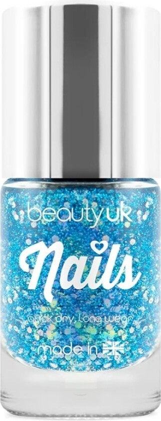 Beauty UK Glitter Nail Polish - Supernova Blue