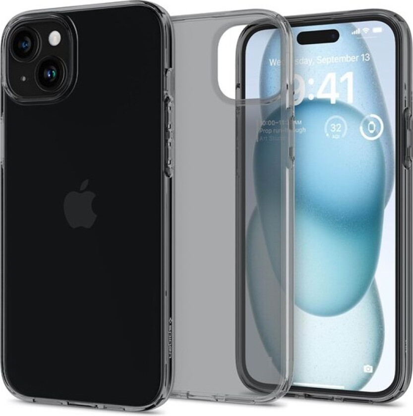 Spigen Crystal Flex, Etui, , iPhone 15, 15,5 cm (6.1"), Grå