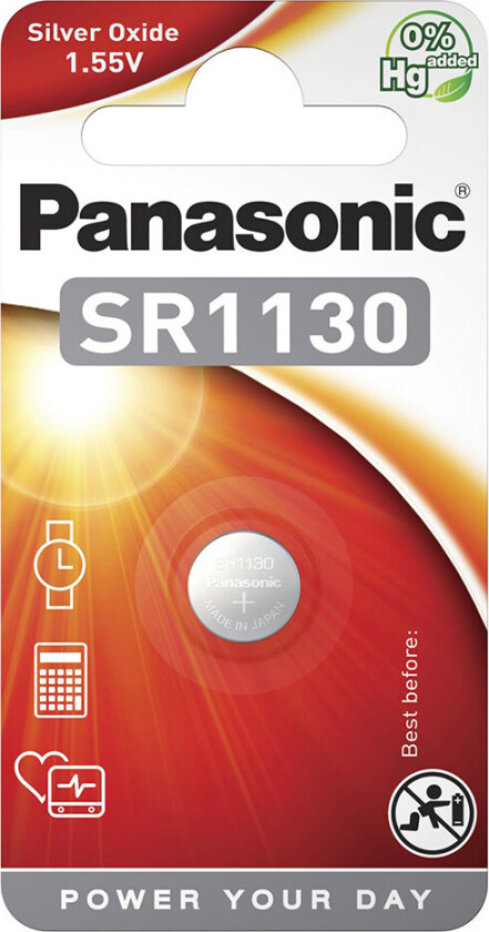 PANASONIC Silberoxide SR1130 knappcellebatteri - 1,55V