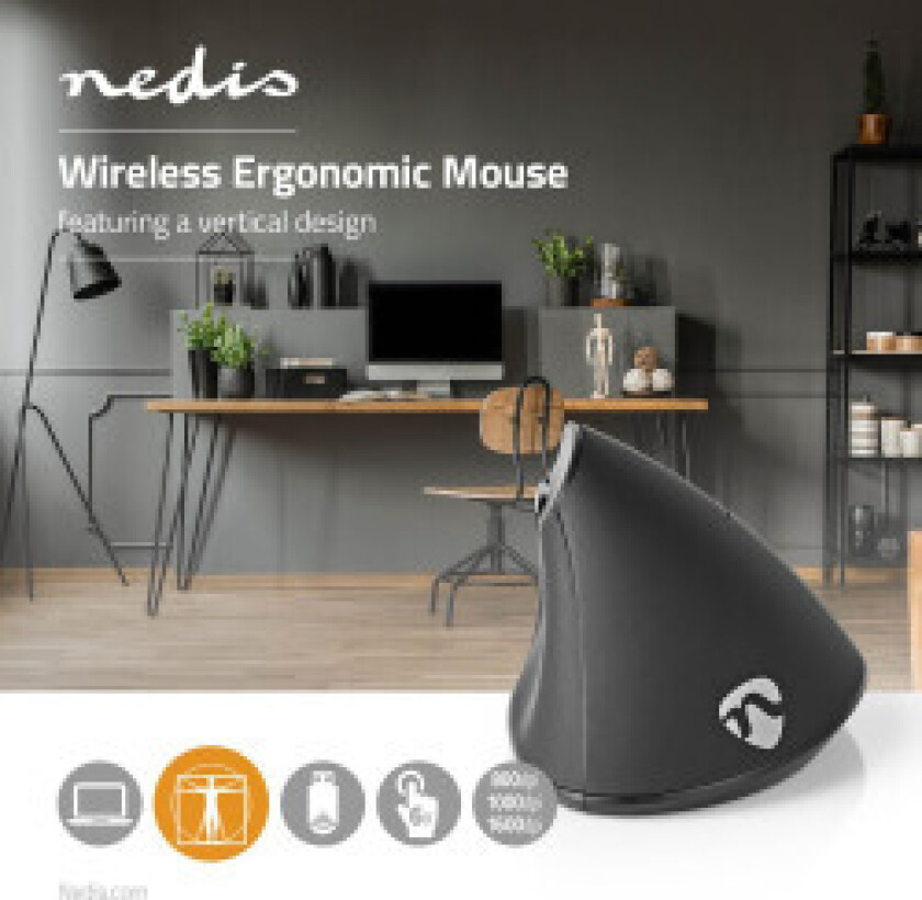 Mus | Wireless | 800 / 1000 / 1600 dpi | Justerbar DPI | Antall knapper: 6 | Right-Handed