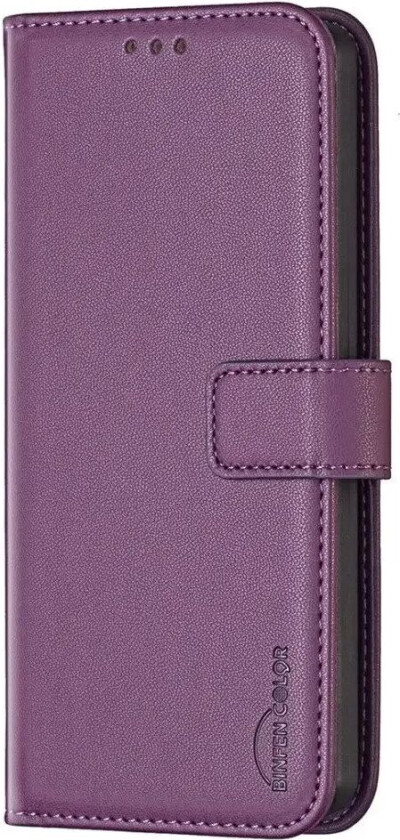 Samsung Galaxy M15 (5G) Kunst Skinn Flip Deksel m. Stativ & Lommebok - Mørk Lilla