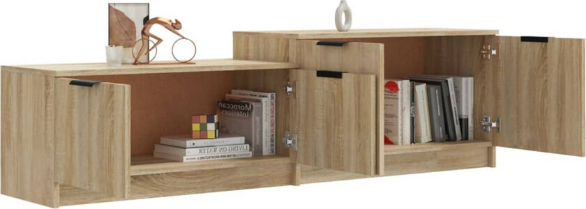 TV-benk sonoma eik 158,5x36x45 cm konstruert tre