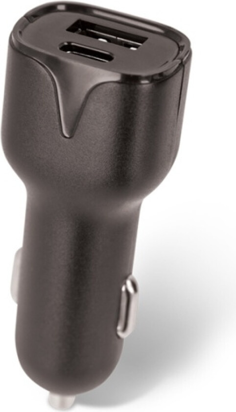 Bilde av Billaddare USB och Typ-C uttag, 2.4A, Svart