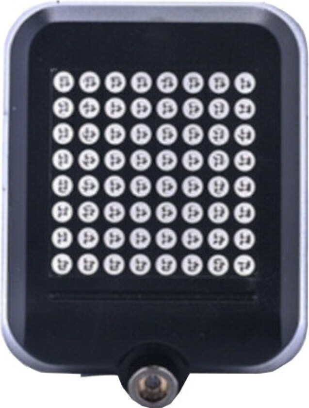 Smart automatisk sykkelbaklys med lasersensor og 64 stk LED