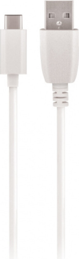 -kabel USB - USB-C 2,0 m 2A, hvit
