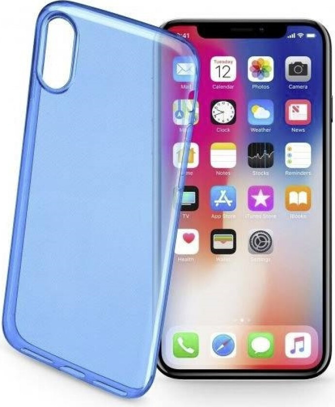 Cellularline TPU plastdeksel for iPhone X/XS, mørkeblå
