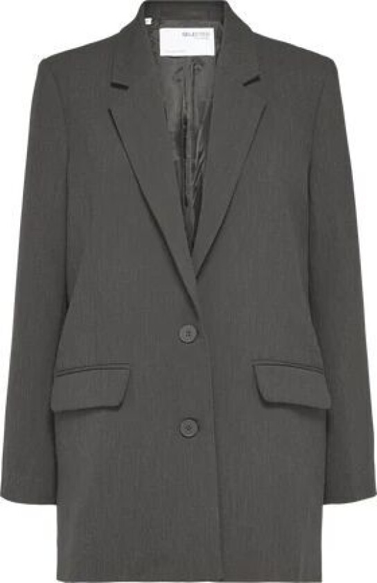 Bilde av Selected Femme Rita Relaxed Blazer - Dark Grey Melange