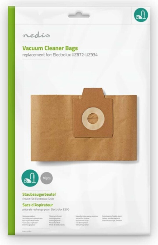 Støvsugepose- | 10 stk. | Papir | Mest solgt for: Electrolux | Brun