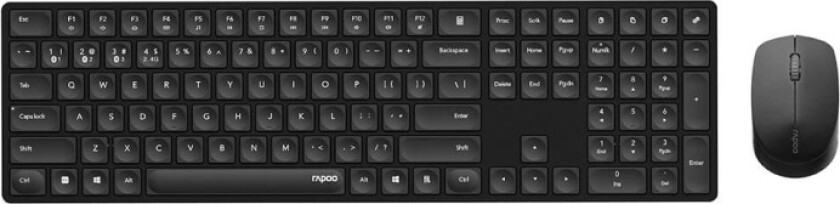 Keyboard/Mice Set 8020M Wireless Multi-Mode - Tastatur- og mussett - Svart