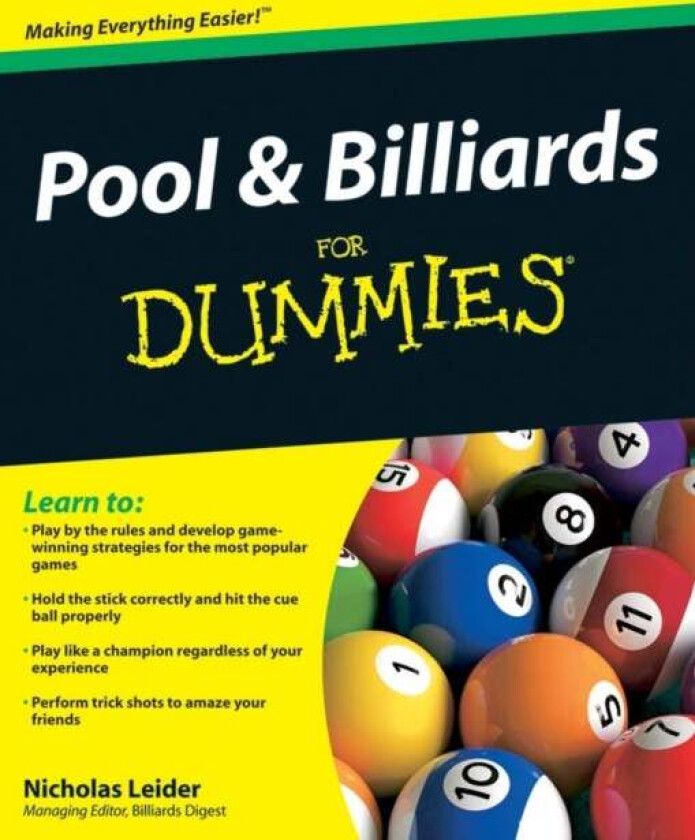 Pool and Billiards For Dummies av Nicholas Leider