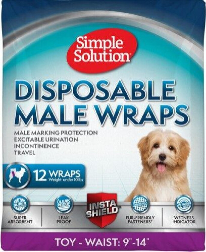 Engangsmagebånd Hannhund 12pk XS