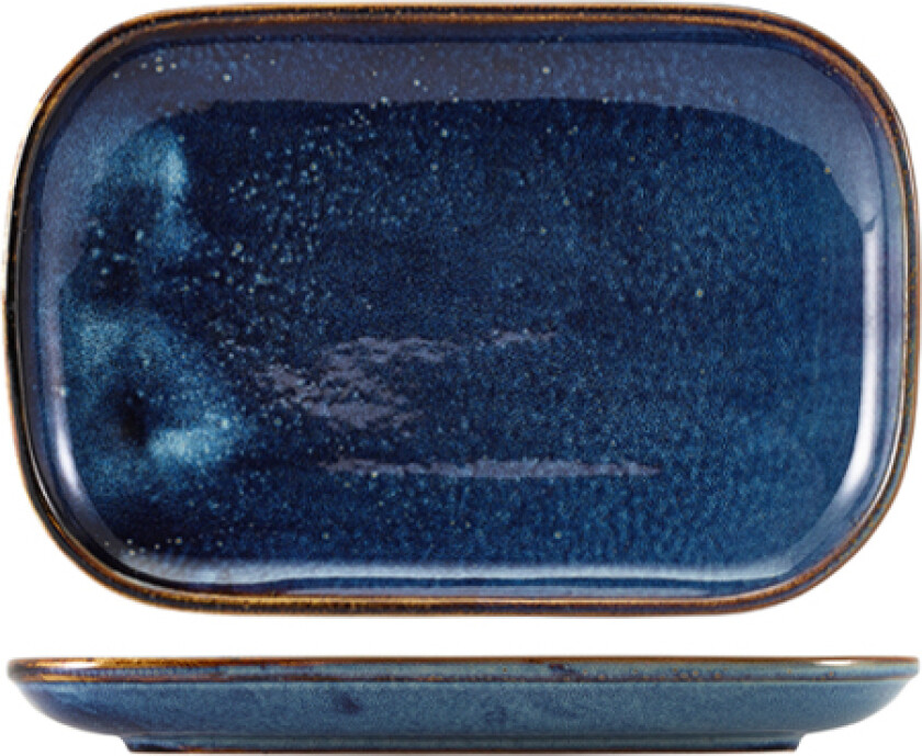 Terra Aqua Blå Rektangulær Tallerken 24 x 16,5 Cm Genware