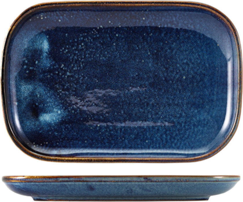 Terra Aqua Blå Rektangulær Tallerken 29 x 19,5 Cm Genware