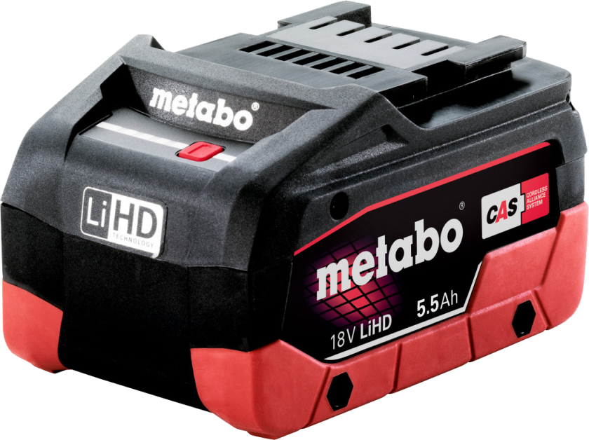 625368000, Batteri, Lithium-ion High Density (LiHD), 5,5 Ah, 18 V, , Svart, Rød