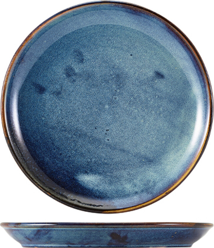 Terra Aqua Blå Coupe Tallerken 24cm Genware