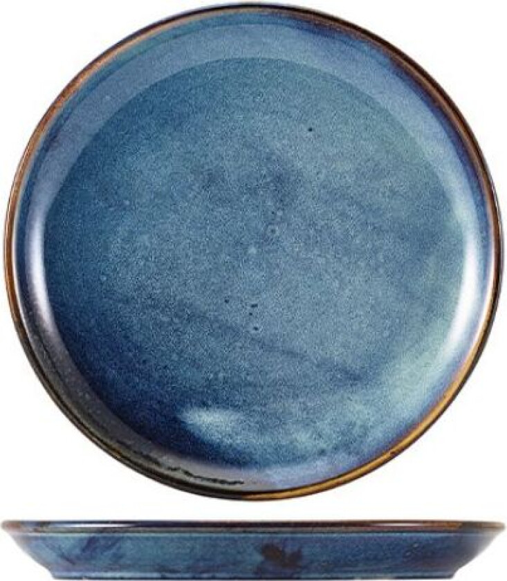 Terra Aqua Blå Coupe Tallerken 27,5 Cm Genware