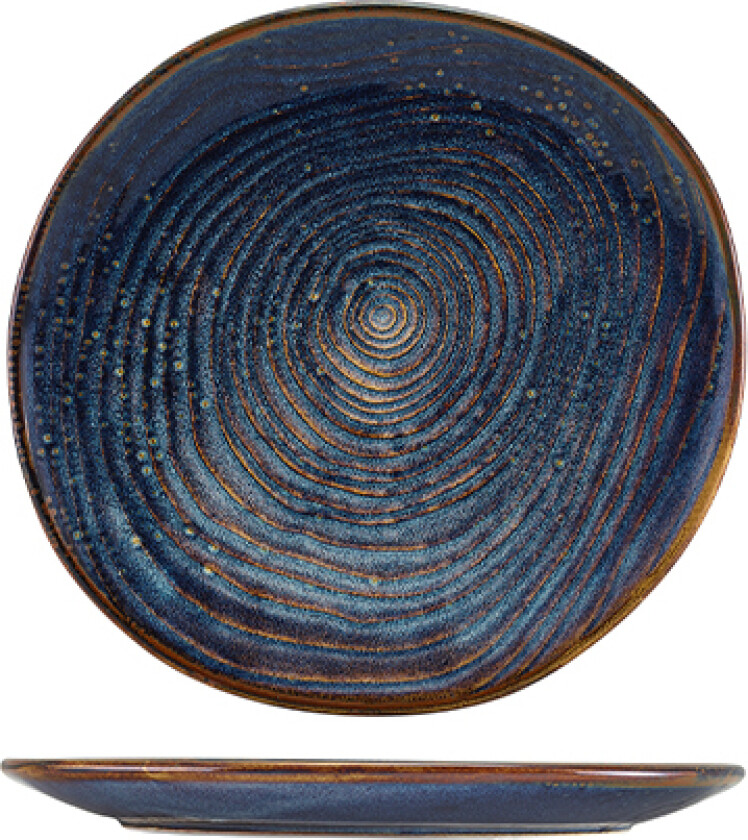 Terra Aqua Blue Økologisk Tallerken 25cm Genware
