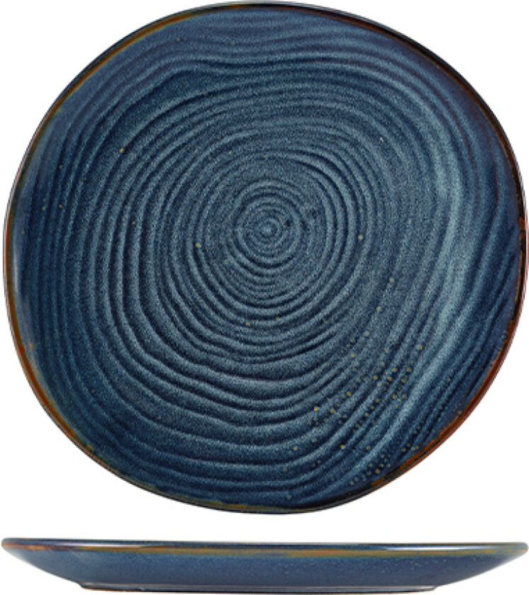 Terra Aqua Blå Organisk Tallerken 28,5 Cm Genware