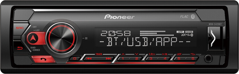 MVH-S420BT - Vogn - digitalmottaker - i instrumentbordet - Enkelt-DIN - 50 watt x 4