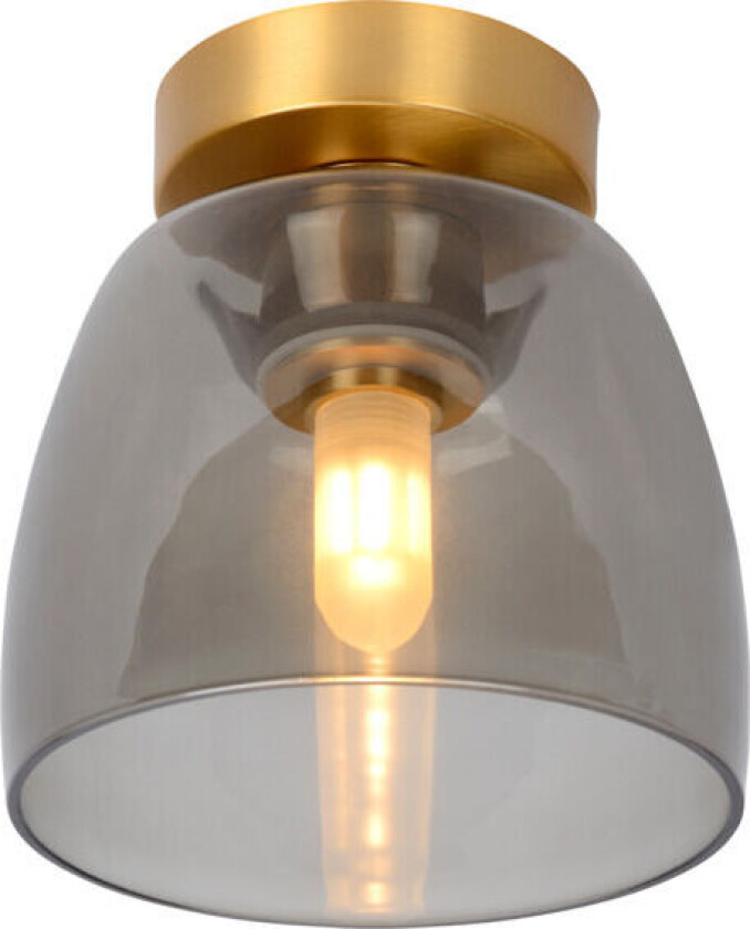 Tyler Taklampe Baderom G9 33W Gull/Røykfarget Glass - 91997