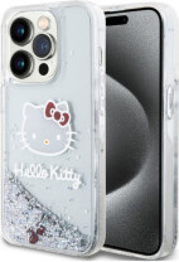 Hello Kitty Liquid Glitter Charms Kitty Head - iPhone 14 Pro-deksel