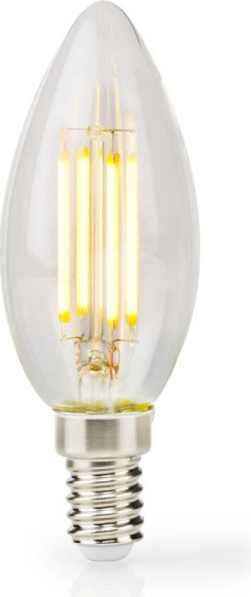 LED lyspære E14 | Lyshvit | 4.5 W | 470 lm | 2700 K | Dimbar | Varm Hvit | Retro Style | 1 stk. | Klart