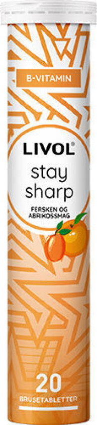 Bilde av Brusetablet Stay Sharp M. Fersken Og Aprikos - 1 Stk