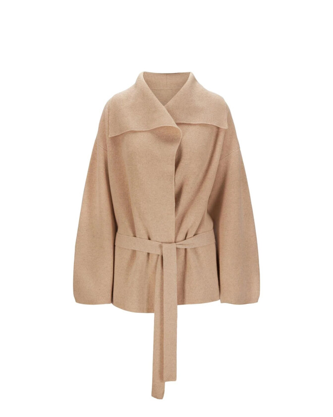 Iben Port Cardigan Ht Cardigan Beige female L