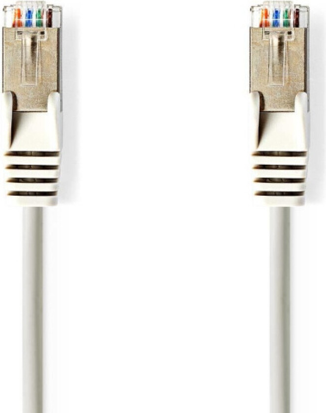 CAT5e nettverkskabel | SF/UTP | RJ45 Han | RJ45 Han | 7.50 m | Rund | PVC | Grå | Plastpose