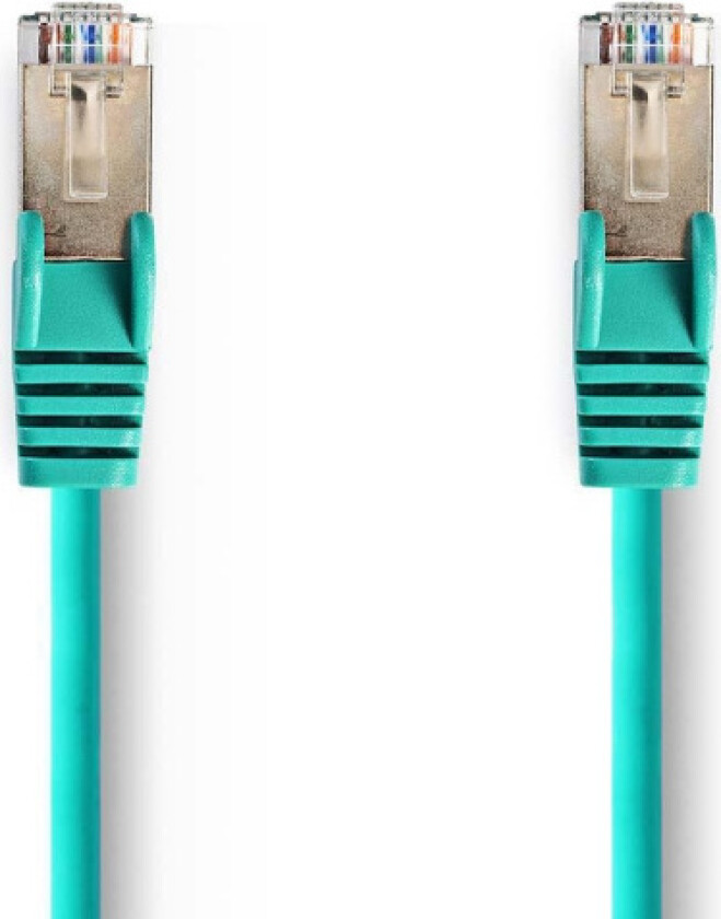 CAT5e nettverkskabel | SF/UTP | RJ45 Han | RJ45 Han | 5.00 m | Rund | PVC | Grøn | Plastpose