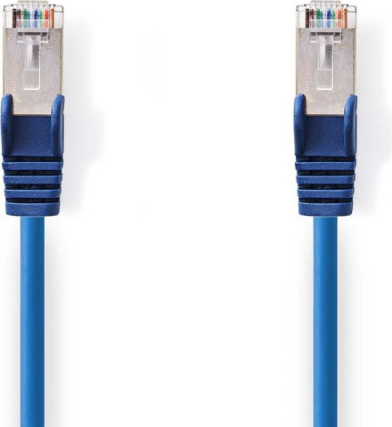 CAT5e nettverkskabel | SF/UTP | RJ45 Han | RJ45 Han | 15.0 m | Rund | PVC | Blå | Plastpose