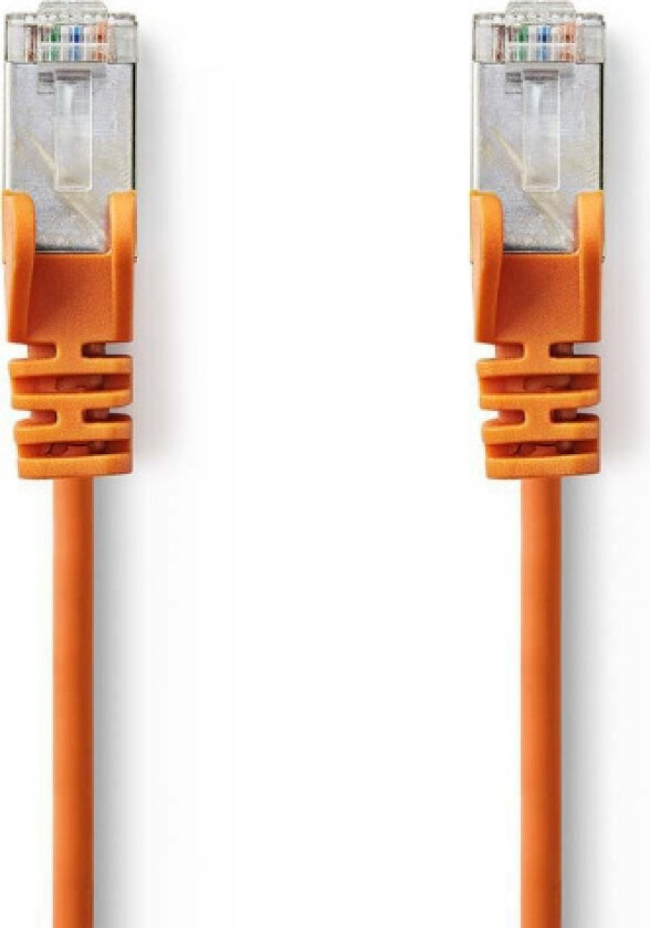 CAT5e nettverkskabel | SF/UTP | RJ45 Han | RJ45 Han | 7.50 m | Rund | PVC | Oransje | Plastpose
