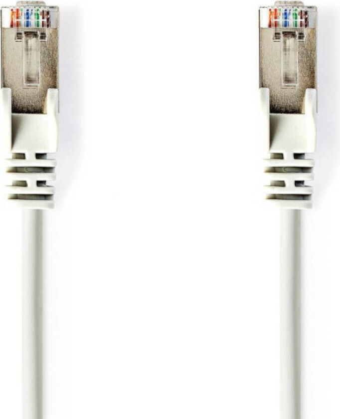 CAT5e nettverkskabel | SF/UTP | RJ45 Han | RJ45 Han | 20.0 m | Rund | PVC | Hvit | Plastpose