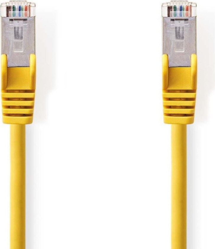 CAT5e nettverkskabel | SF/UTP | RJ45 Han | RJ45 Han | 5.00 m | Rund | PVC | Gul | Plastpose