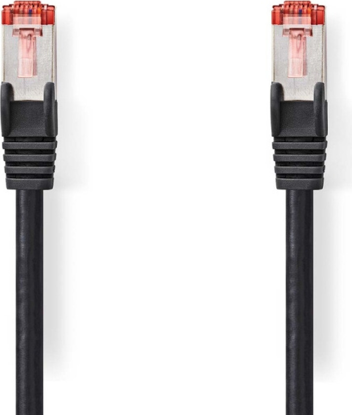 CAT6 Nettverkskabel | RJ45 Han | RJ45 Han | S/FTP | 0.25 m | Rund | LSZH | Sort | Label