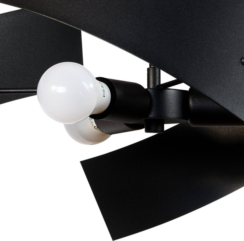 Moira taklampe, svart, Ø 47 cm, 3 lys, 3 lys