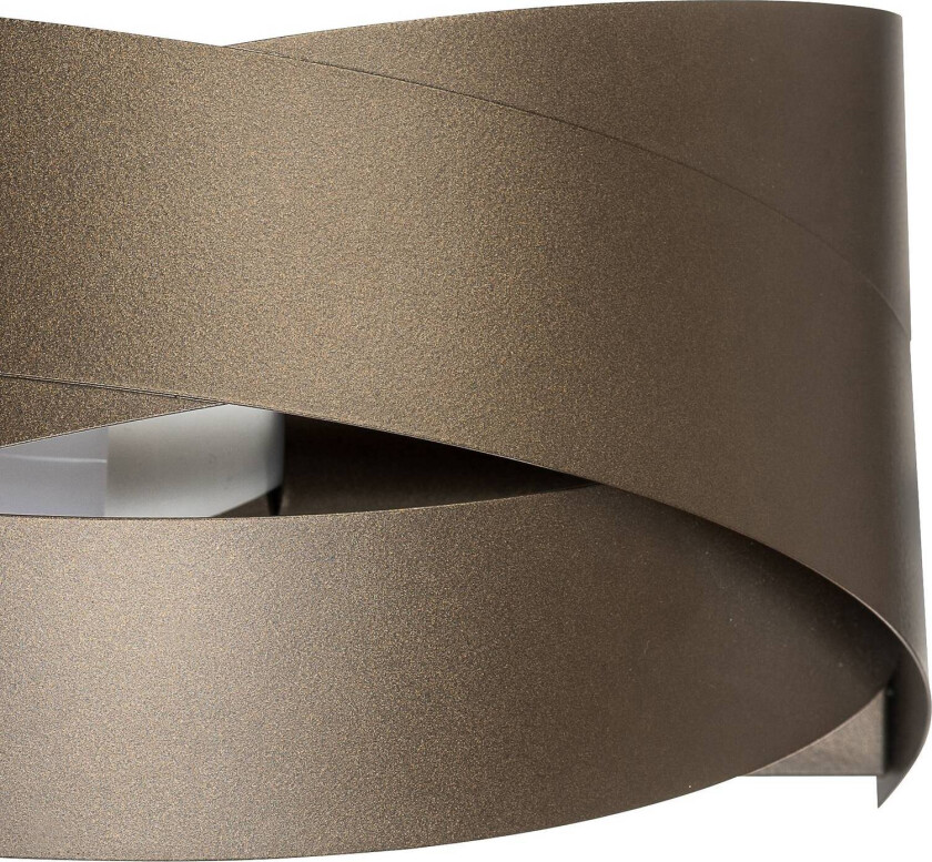 vegglampe Tornado, kaffebrun