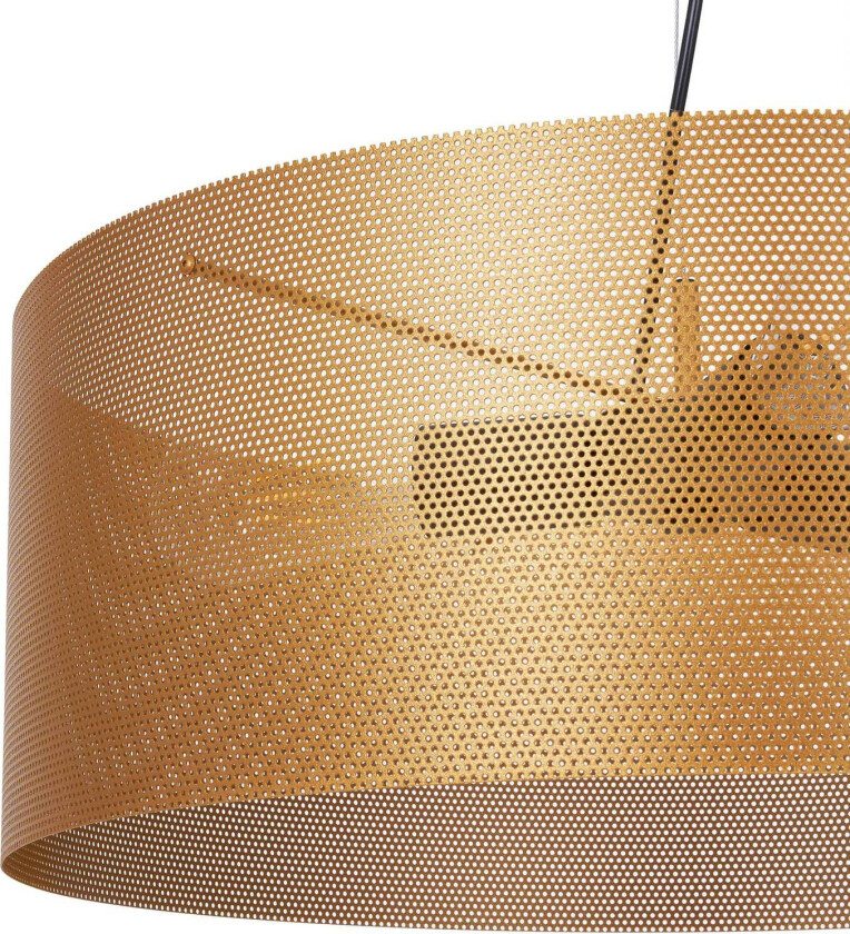pendellampe Zofia, gullfarget, Ø 50 cm