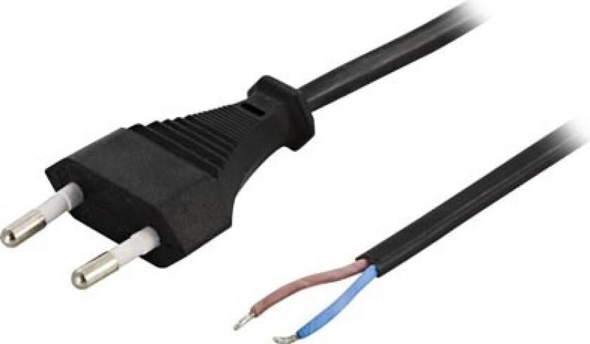 apparatkabel, ojordad, CEE 7/16 öppen ände, 2,5 A / 250 V, 2