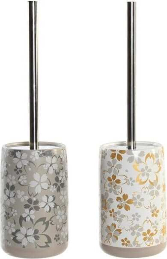 Dobørste DKD Home Decor Grå Beige Aluminium Dolomite 10 x 10 x 36 cm (2 enheter)
