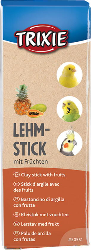 leirepinne med frukt - ca. 250 g (2 stykk)