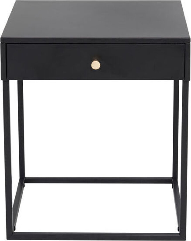 Bakal nattbord 1 skuff svart.