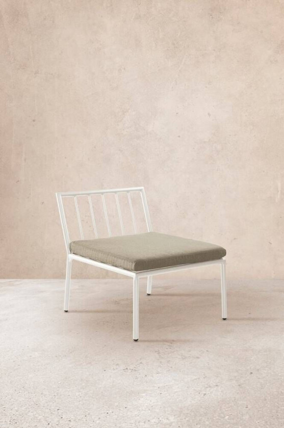 sofamodul Hvit/lys grå pute