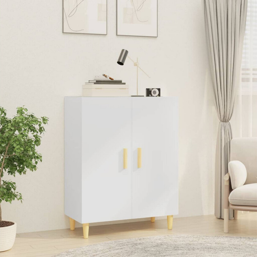 Skjenk hvit 70x34x90 cm konstruert tre