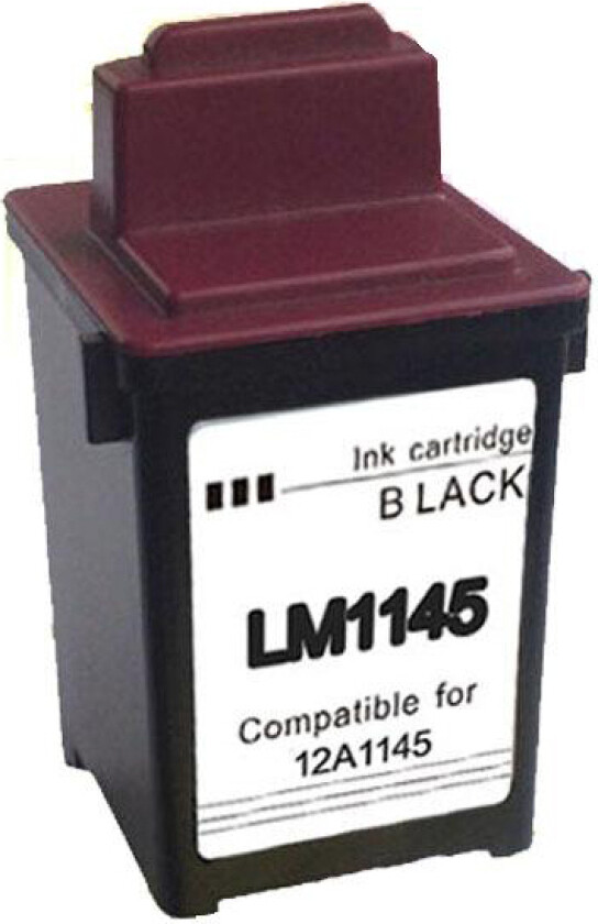 1145 BK blekkpatron - 12A1145 Kompatibel - Svart 15 ml