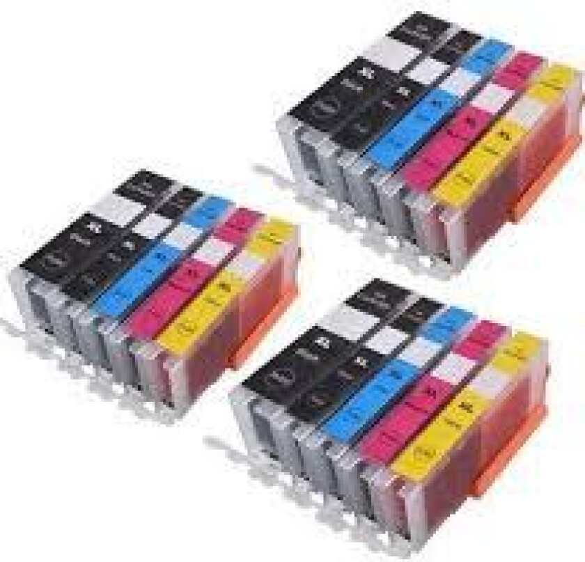 Canon PGI 550XL / CLI 551XL blekkpatron combo pack 15 stk - Kompatibel - BK/C/M/Y 213 ml