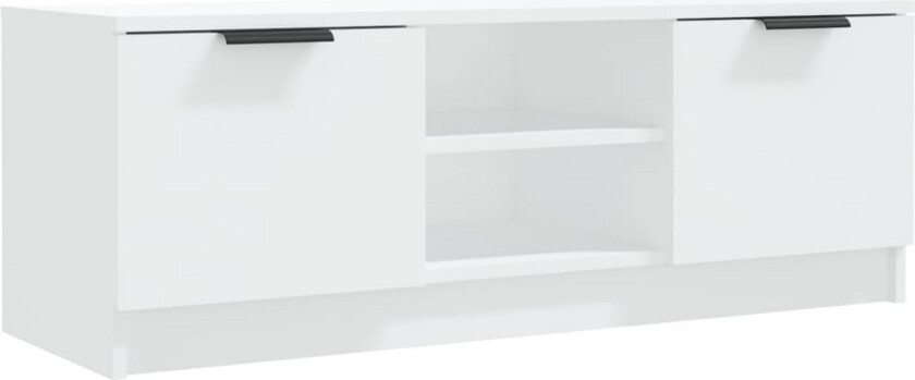 TV-benk hvit 102x35x36,5 cm konstruert tre